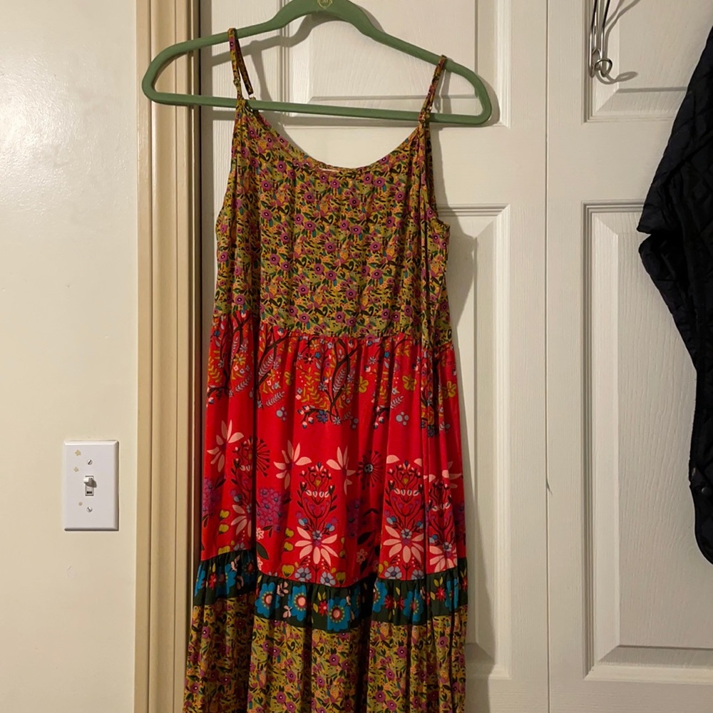 Long multi color/multi pattern summer dress